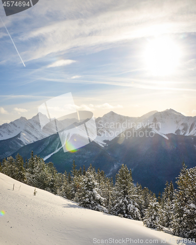 Image of Summit of Sulphur Mountain with sun flare