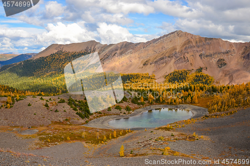 Image of Brewer Creek Tarn Landscape in Fall, British Columbia Canada