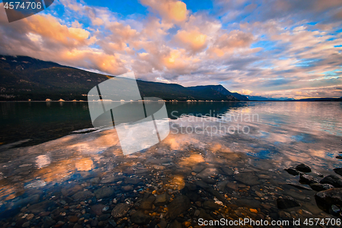 Image of Columbia Lake Sunset, British Columbia, Canada.