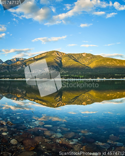 Image of Golden Hour Columbia Lake Reflection, British Columbia, Canada