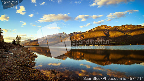 Image of Columbia Lake Reflection at Sunset, British Columbia, Canada