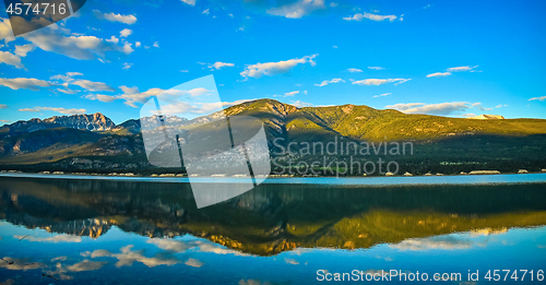 Image of Golden Hour Columbia Lake Reflection, British Columbia, Canada