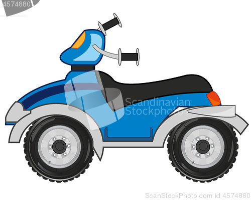 Image of Transport quad bikes on white background is insulated