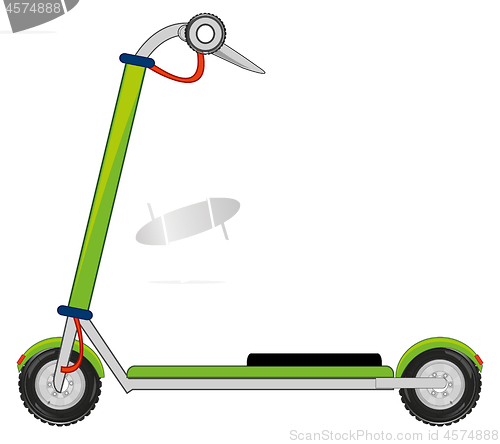 Image of Transport scooter on white background is insulated