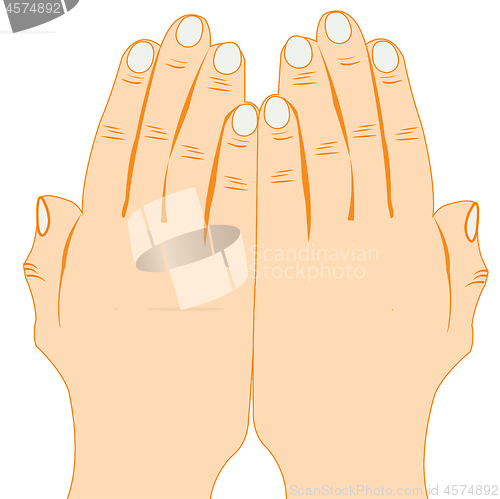 Image of Built together hands on white background is insulated