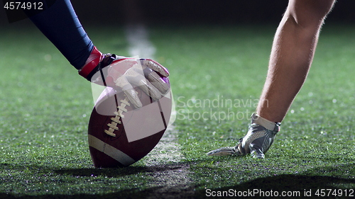 Image of american football players are ready to start