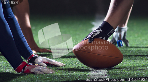 Image of american football players are ready to start