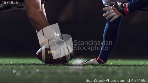 Image of american football players are ready to start