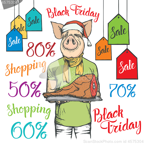 Image of Black Friday Sale Vector Concept