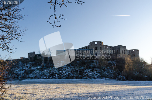Image of Borgholm Castle an iconic landmark in Sweden