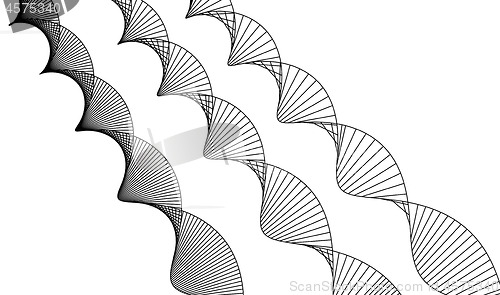 Image of DNA structure. Deoxyribonucleic acid. Vector illustration on white