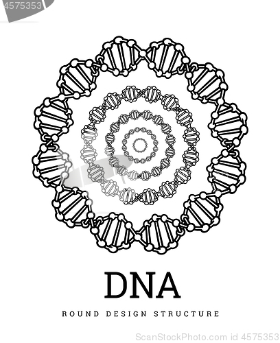 Image of DNA structure. Deoxyribonucleic acid. Vector illustration on white