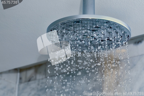 Image of Shower water flowing