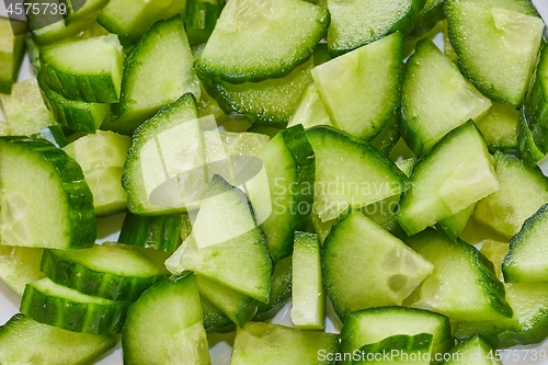 Image of Cucumber cut to pieces