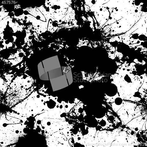 Image of ink splat tile black