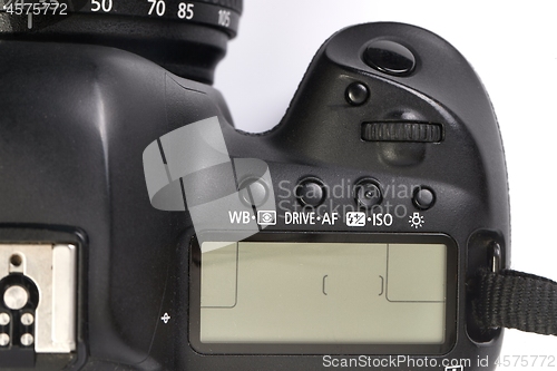 Image of DSLR camre in white background