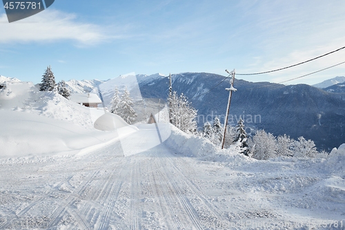 Image of Winter Road in the Mountains