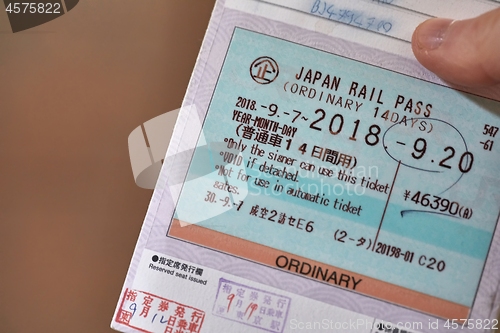 Image of Showing Japan Rail Pass