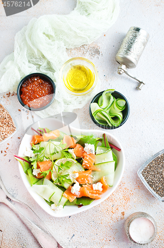 Image of salad with salmon