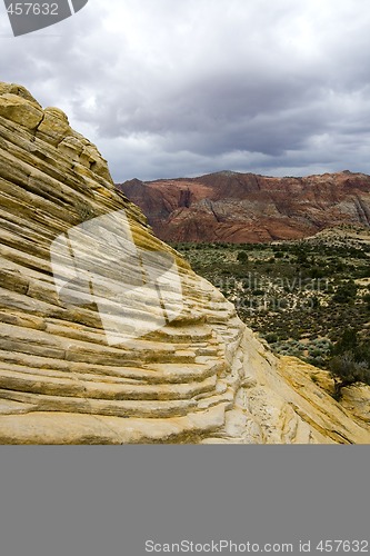 Image of Looking down the Sandstones in to Snow Canyon - Utah