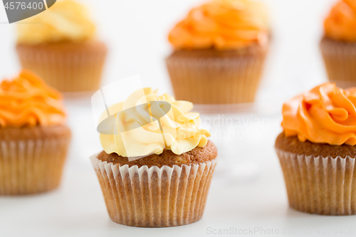 Image of close up of cupcakes with buttercream frosting