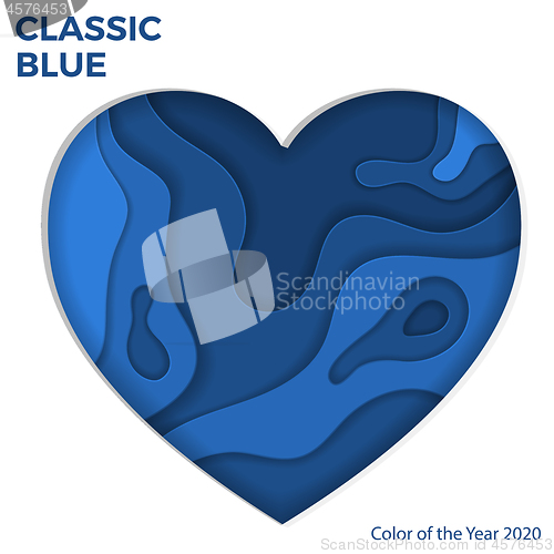 Image of Classic Blue Paper Cut Heart