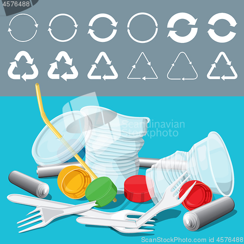 Image of Vector Recycling Signs