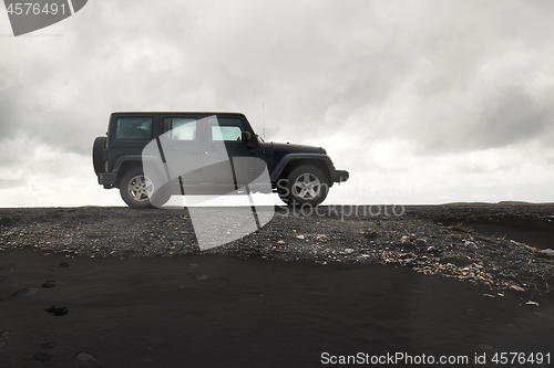 Image of Car on Icelandic terrain