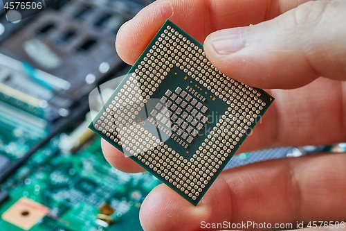 Image of Holding a CPU