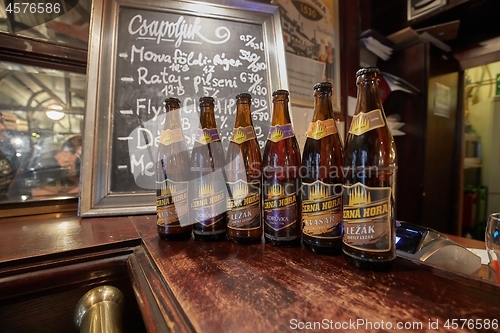 Image of Bottlees of beer from Cerna Hore Czech brewery