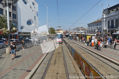 Image of Tram stop in brno