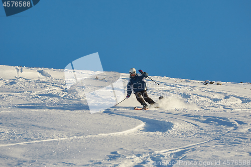 Image of Skiing in fresh powder snow