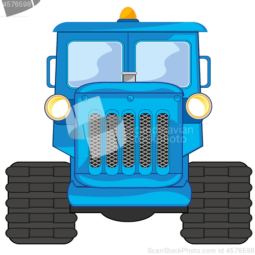 Image of Vector illustration of the cartoon blue crawler type frontal