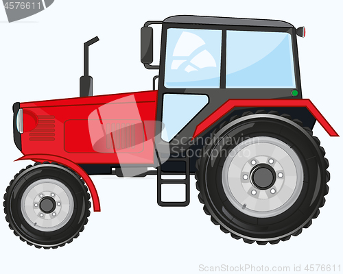 Image of Transport facility tractor on white background is insulated