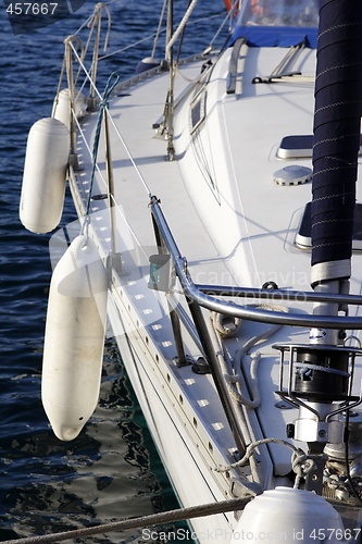 Image of close up detail of sailing yacht