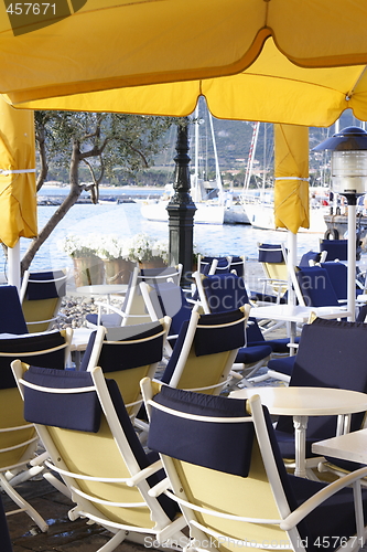 Image of portside restaurant, Calvi Corsica 