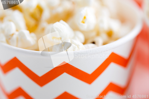 Image of close up of popcorn in disposable paper cups