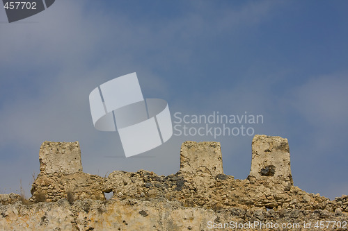 Image of ruins of old castle in turkey