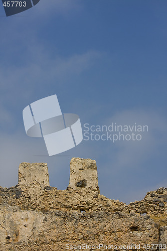 Image of ruins of old castle in turkey