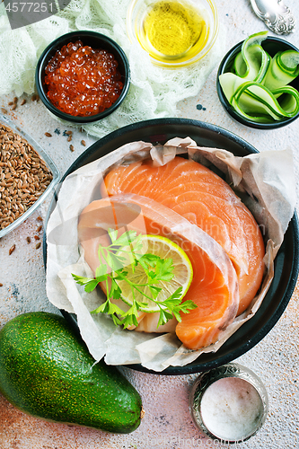 Image of salmon with salad