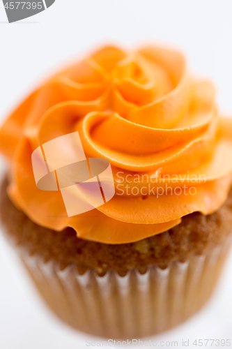 Image of close up of cupcake with buttercream frosting