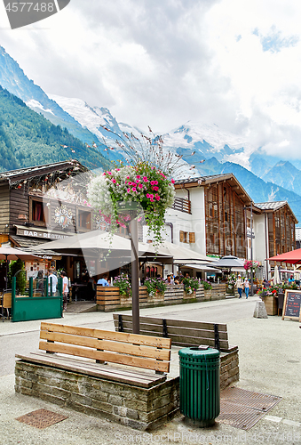 Image of Street view of Chamonix town, France