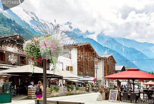 Image of Street view of Chamonix town, France