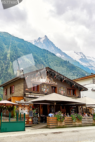 Image of Street view of Chamonix town, France