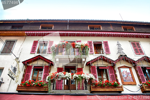 Image of Street view of Chamonix town, France