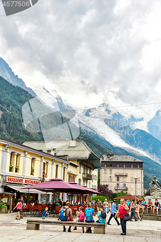 Image of Street view of Chamonix town, France