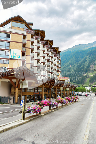 Image of Street view of Chamonix town, France