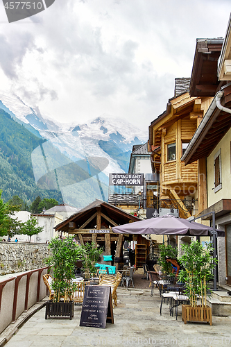 Image of Street view of Chamonix town, France