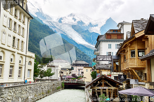 Image of Street view of Chamonix town, France