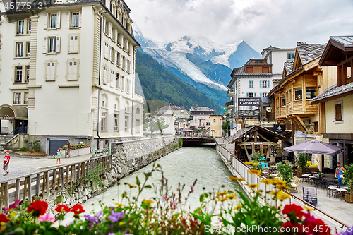 Image of Street view of Chamonix town, France